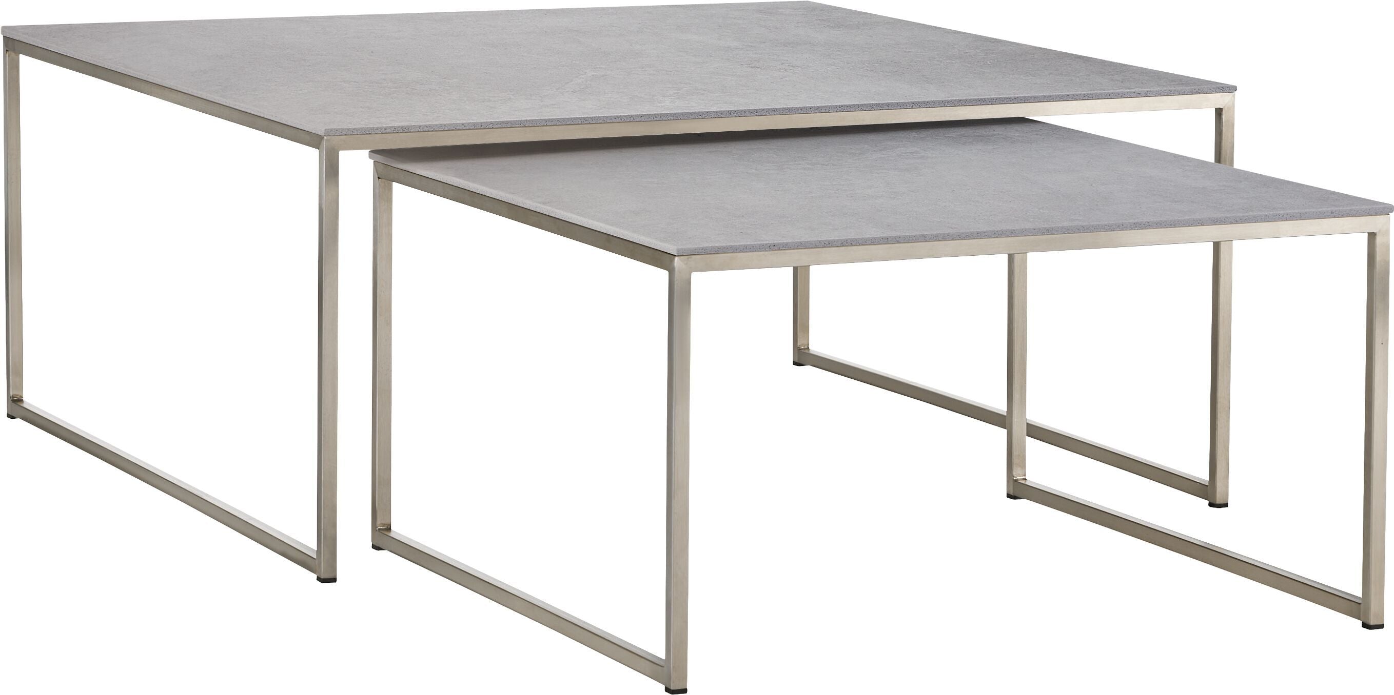 AVEA Salontisch - Kreta / Edelstahl / B: 90.0 cm x T: 90.0 cm x H: 39.8 cm