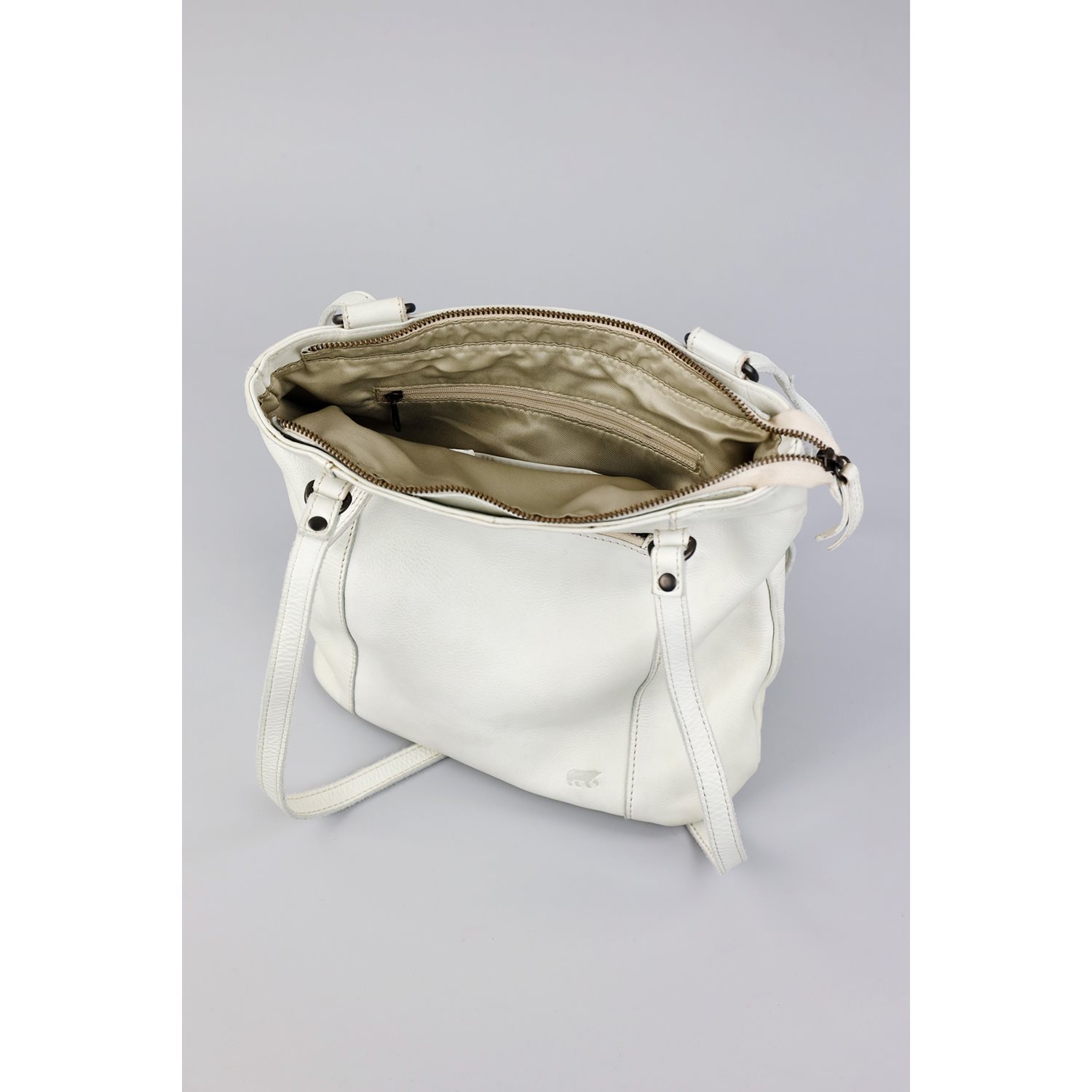 Bear Design Cow Lavato shoulderbag off white