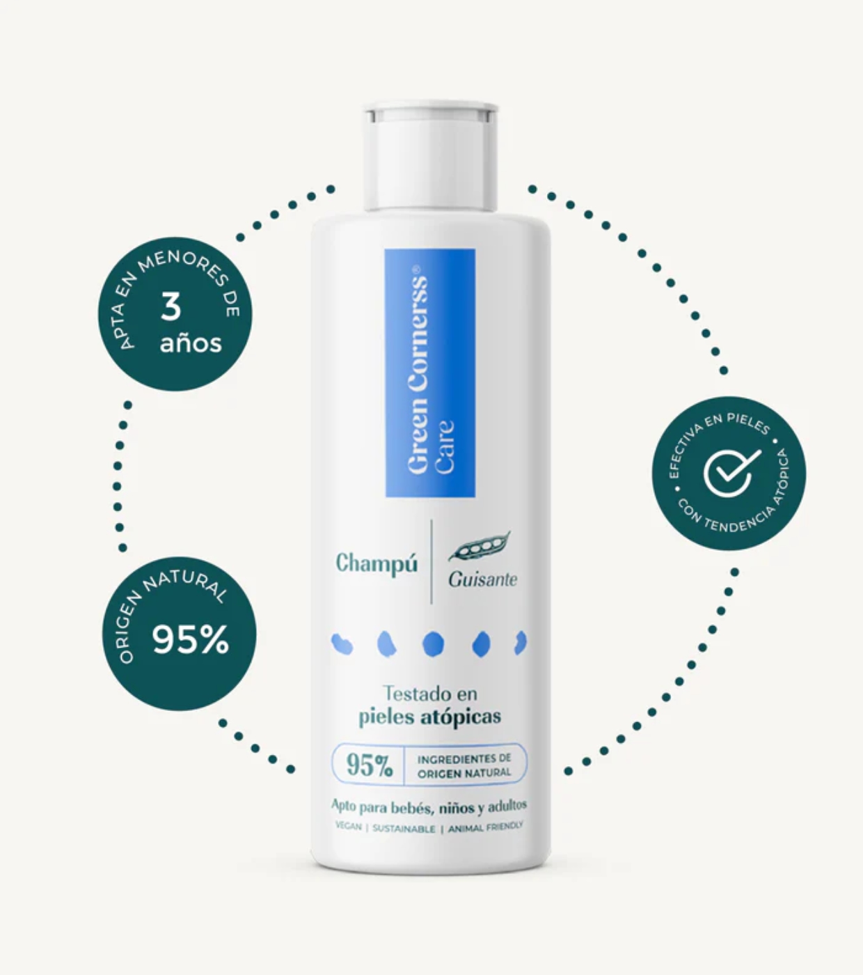 Green Cornerss - Shampoo de Ervilha - Couro Cabeludo Sensível