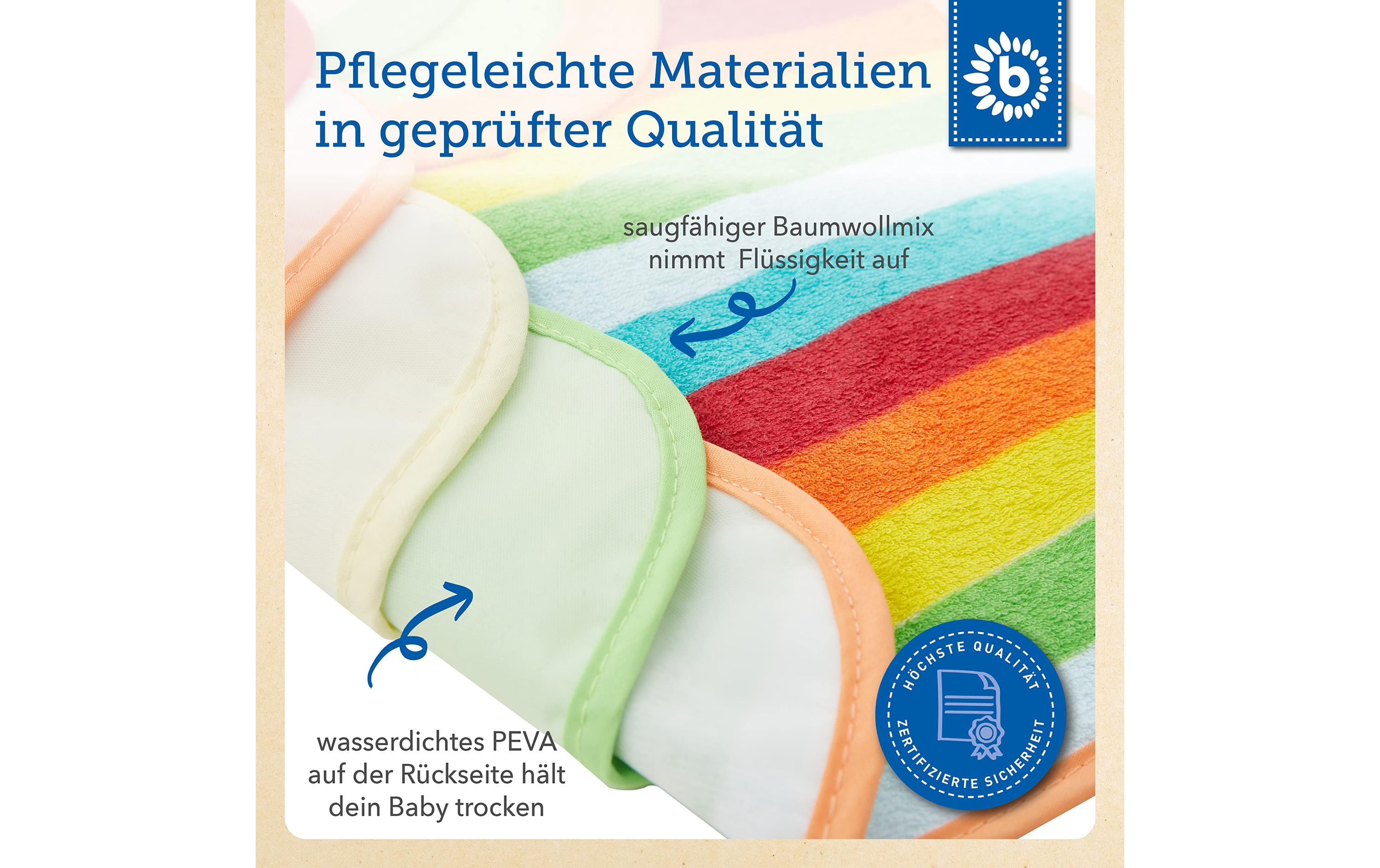 Lätzchen 6er-Set, Regenbogen 30 x 24 cmLätzchen-Set