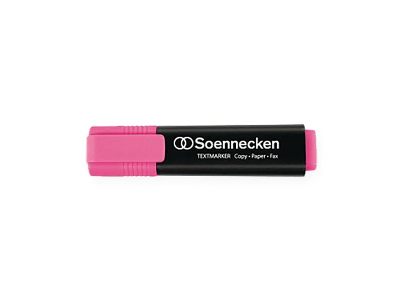 Soennecken Textmarker Rosa Textmarker mit Tinte auf Wasserbasis