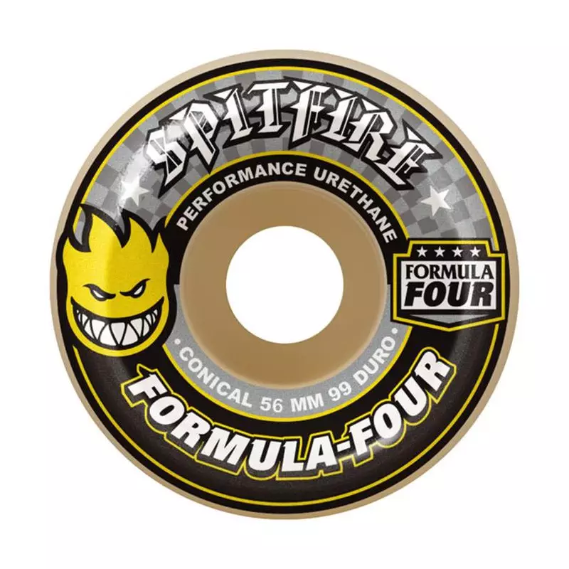 Roues skate SPITFIRE (x4) F4 Concl Print Jaune 99D 56mm