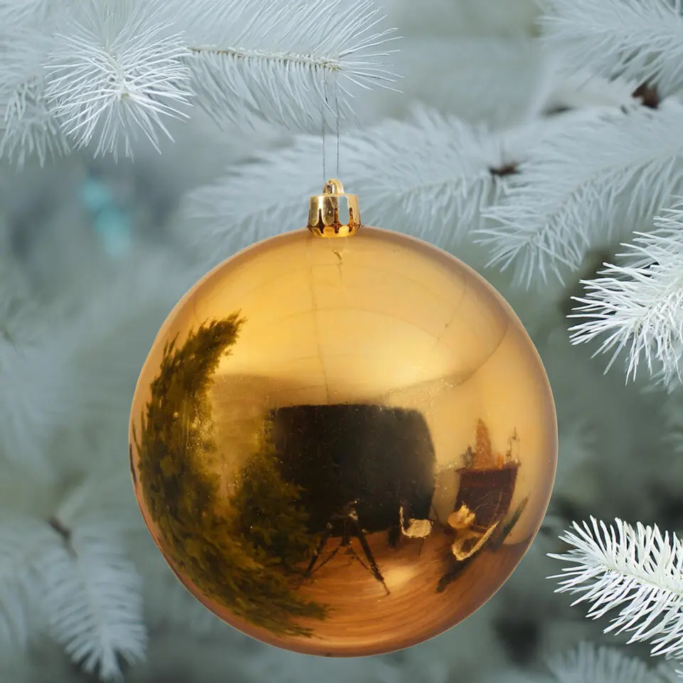 Decoris Kerstbal - goud - groot - kunststof - 20 cm