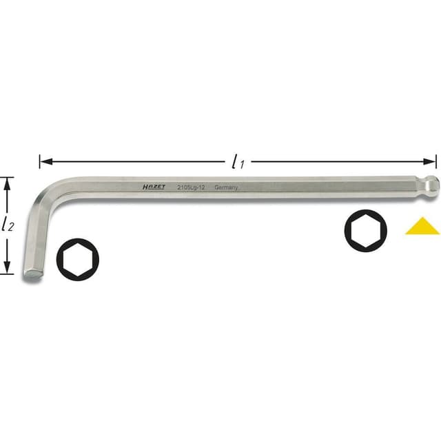 Hazet 2105LG-02 Unbrako Vinkelskruetrækker 2 mm