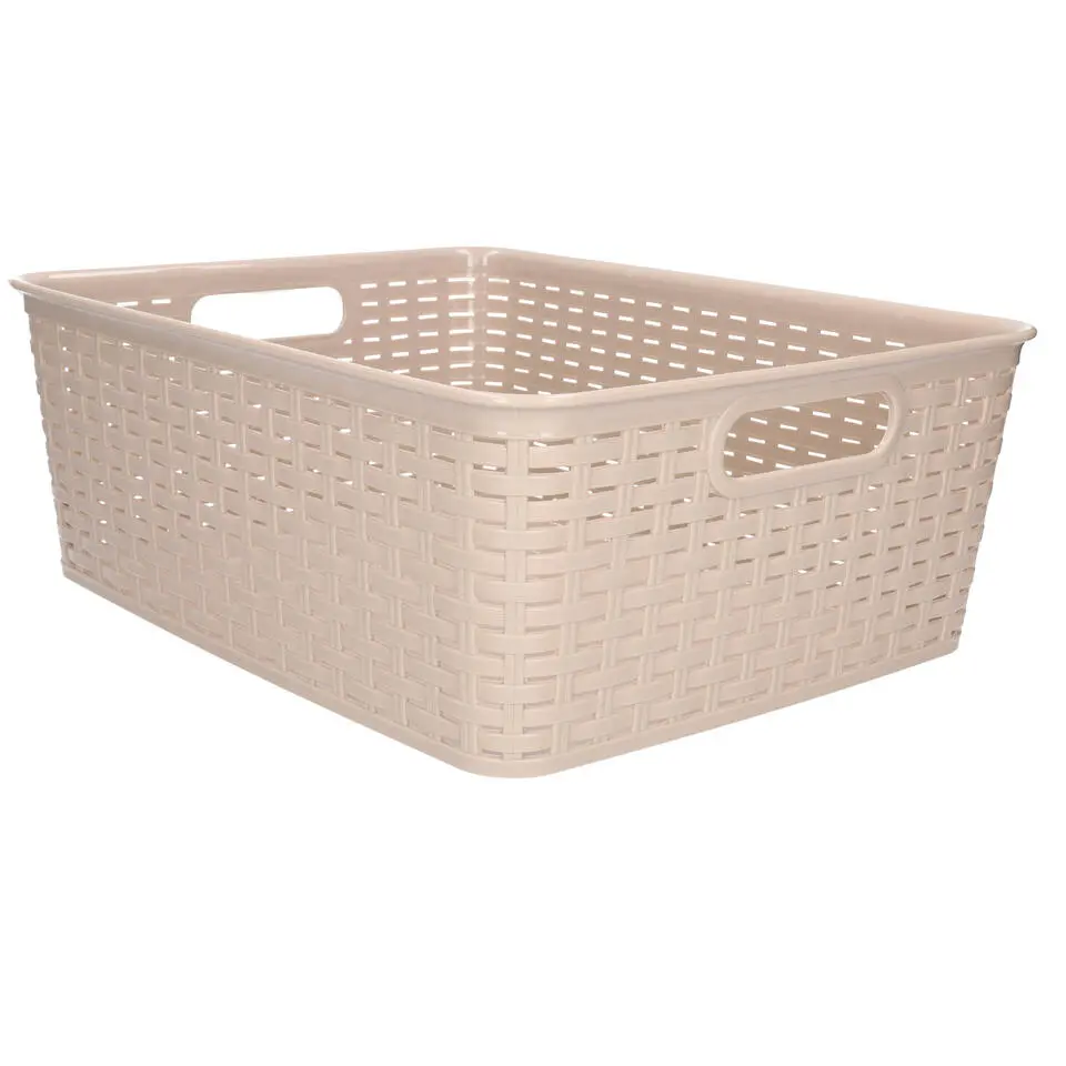 Plasticforte Opbergmand/kastmand - kunststof - beige - 12L