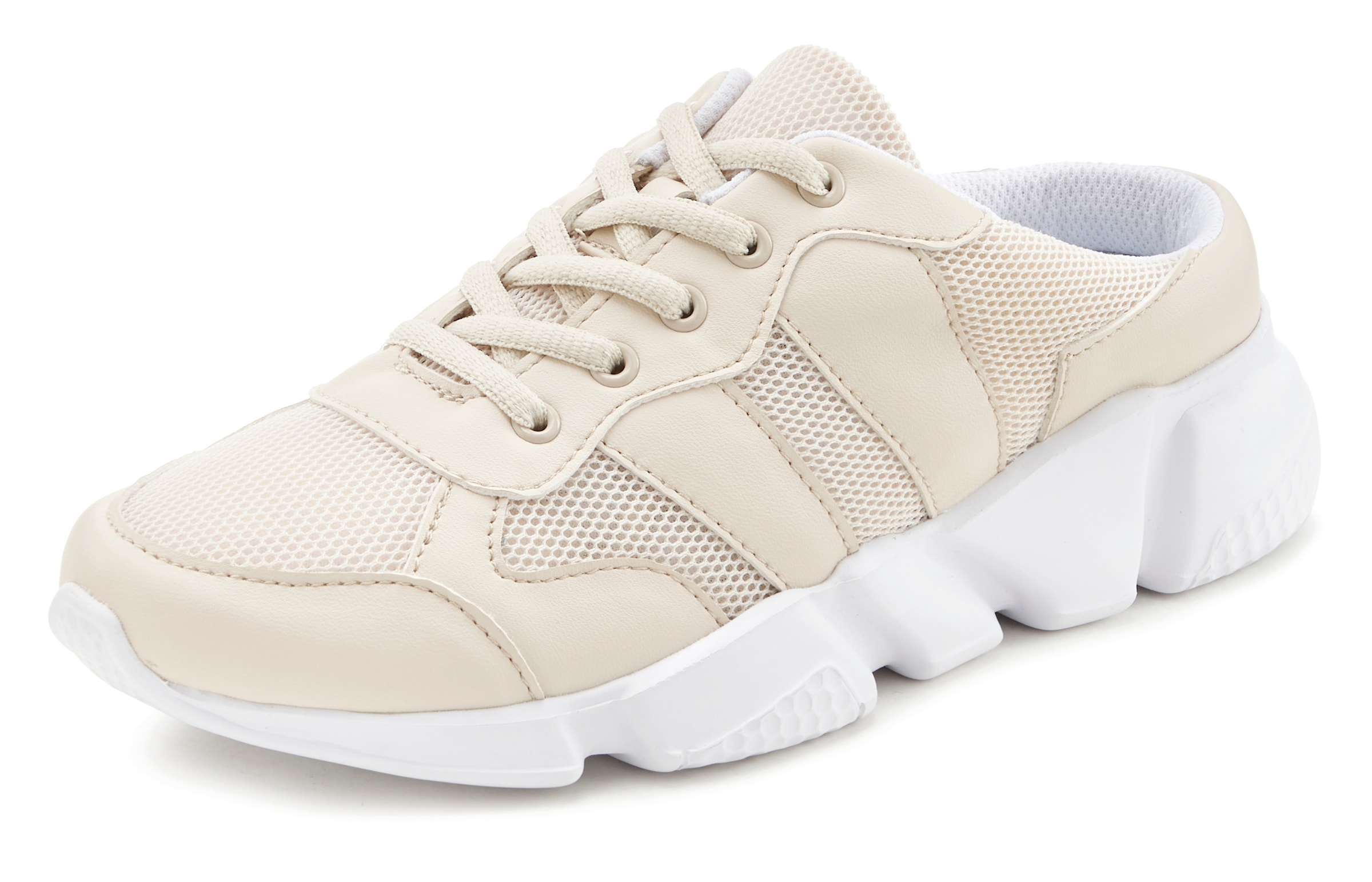 LASCANA Sabot  Sneaker, Freizeitschuh, Halbschuh, aus Textil VEGAN