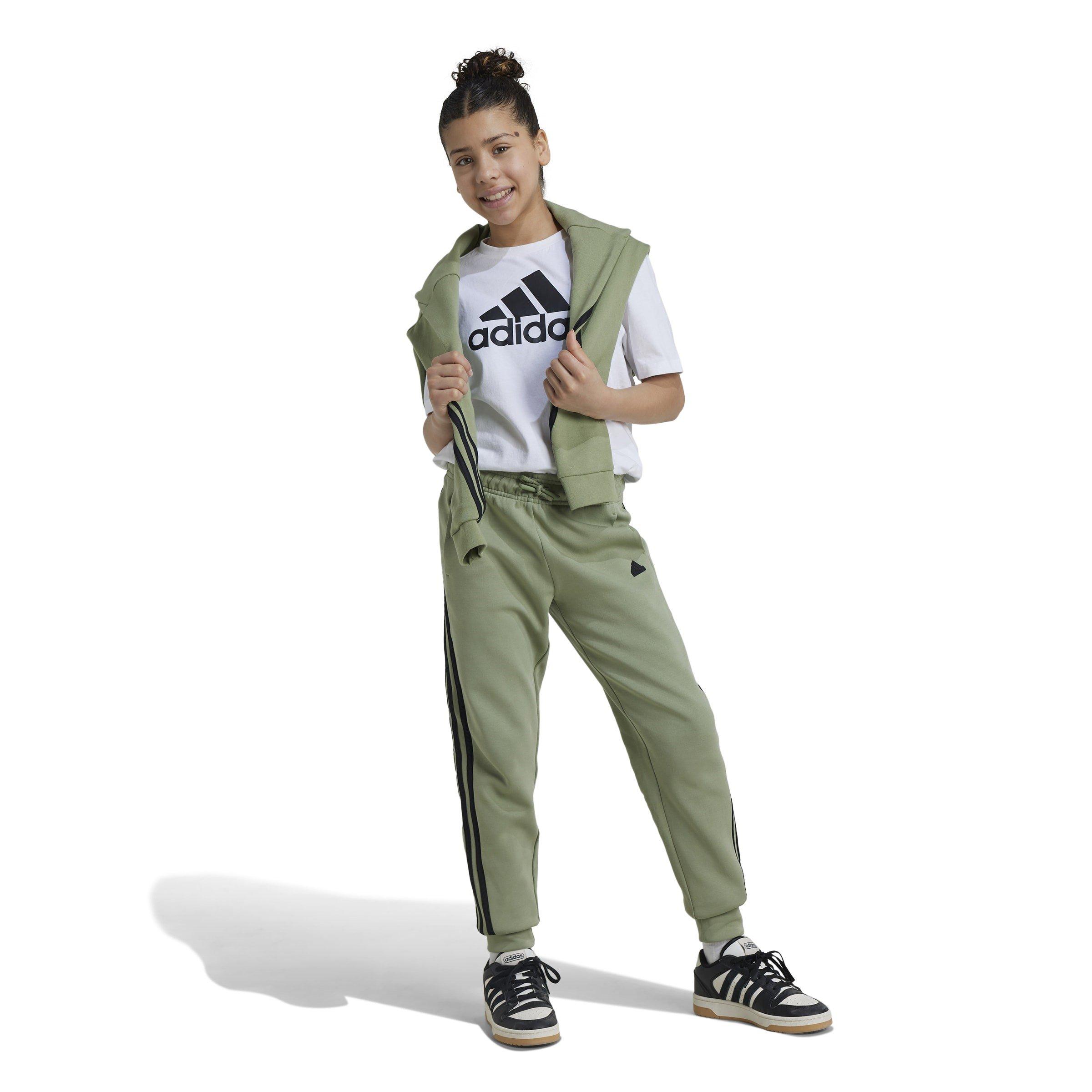 adidas Future Icons 3-Stripes Cotton Tracksuit Bottoms Juniors