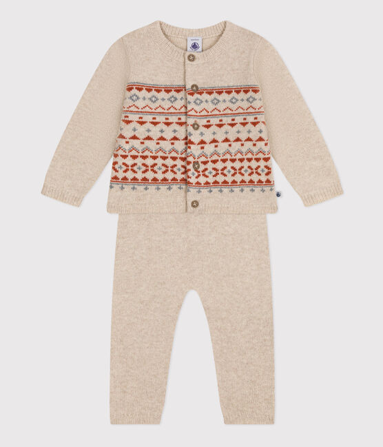 Ensemble en tricot jacquard bébé