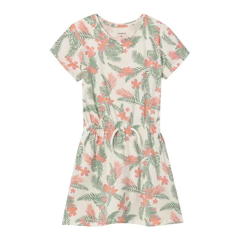 Name it Robe à Fleurs Ecru/Verte Fille Name it Jia