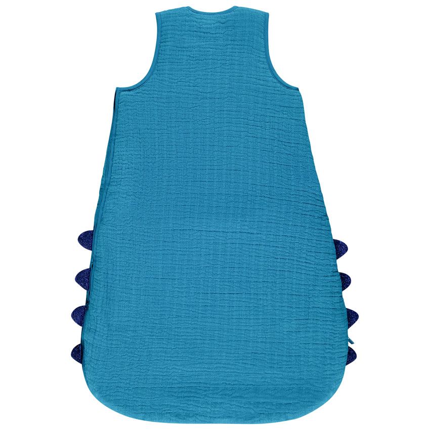 Gigoteuse sans manches en gaze de coton TOG 3.5 - Rhinocéros - Bleu marine
