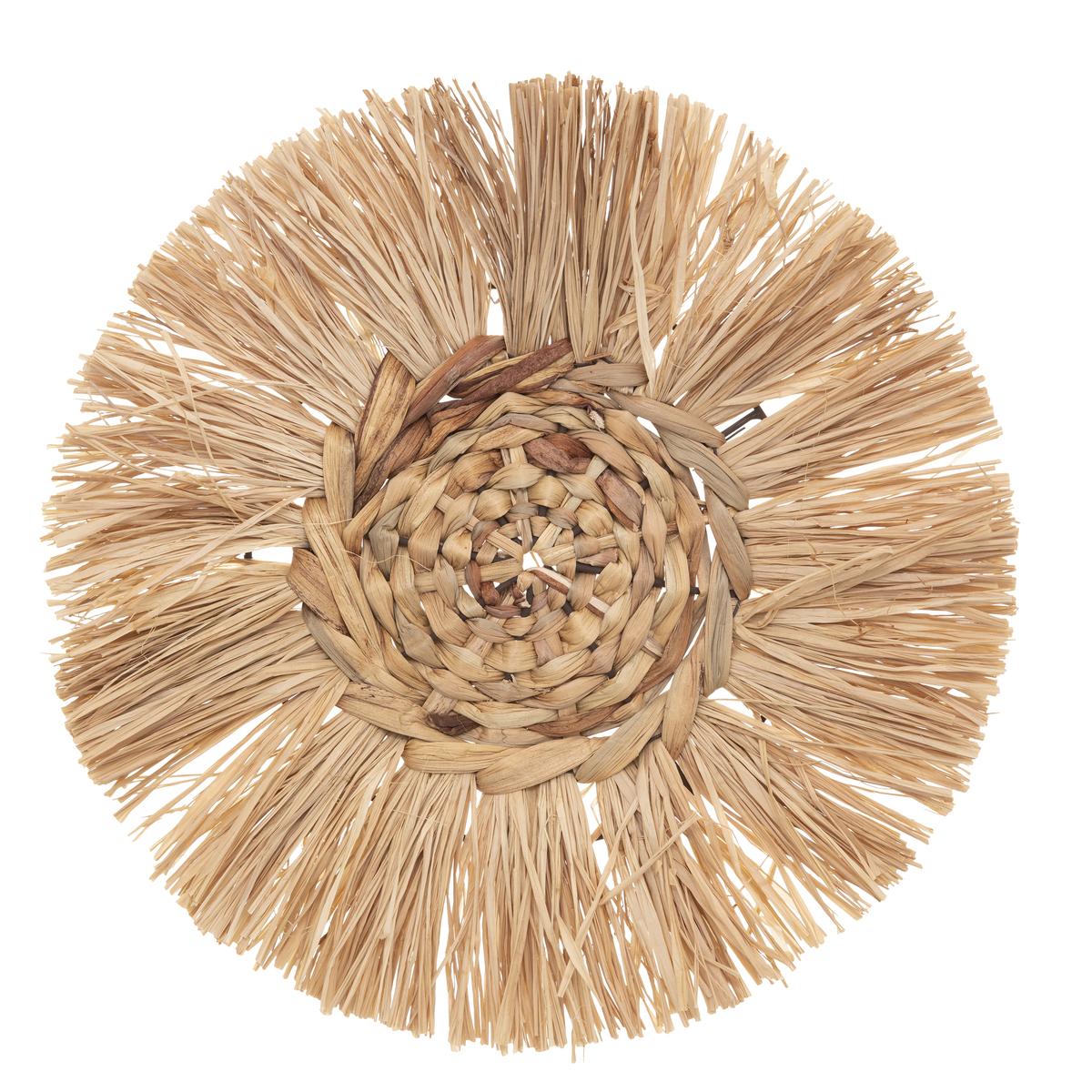 DECO MURALE RAPHIA X3 PIECES 25CM 30CM 36CM