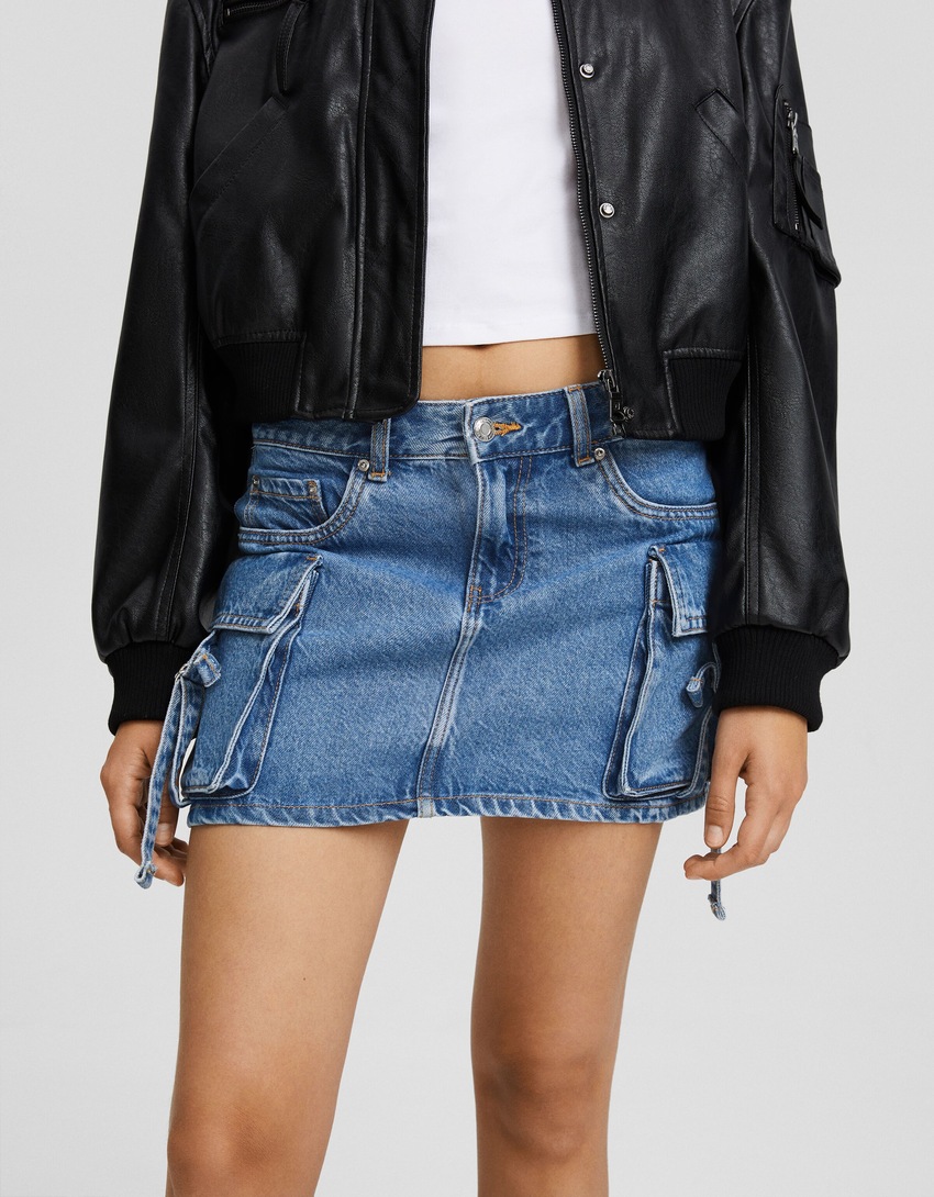 Minissaia cargo jeans