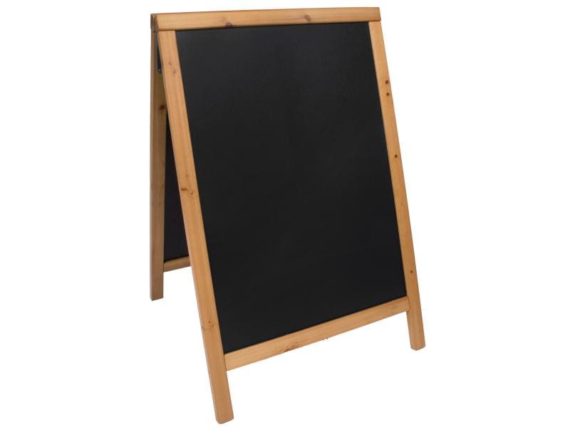 Securit Kreidetafel Teak Finish 55 x 85 cm Schwarz/Hellbrau Gehwegtafel