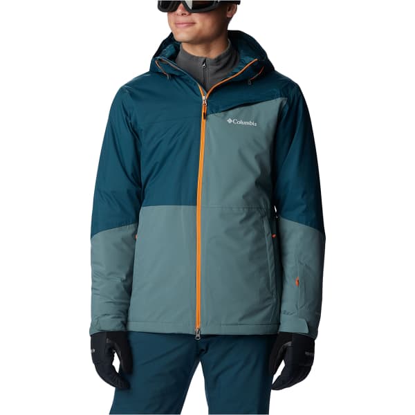 Veste de ski COLUMBIA ICEBERG POINT JACKET METAL/NIGHT WAVE/BRIGHT ORANGE ZIPPER AND POPS