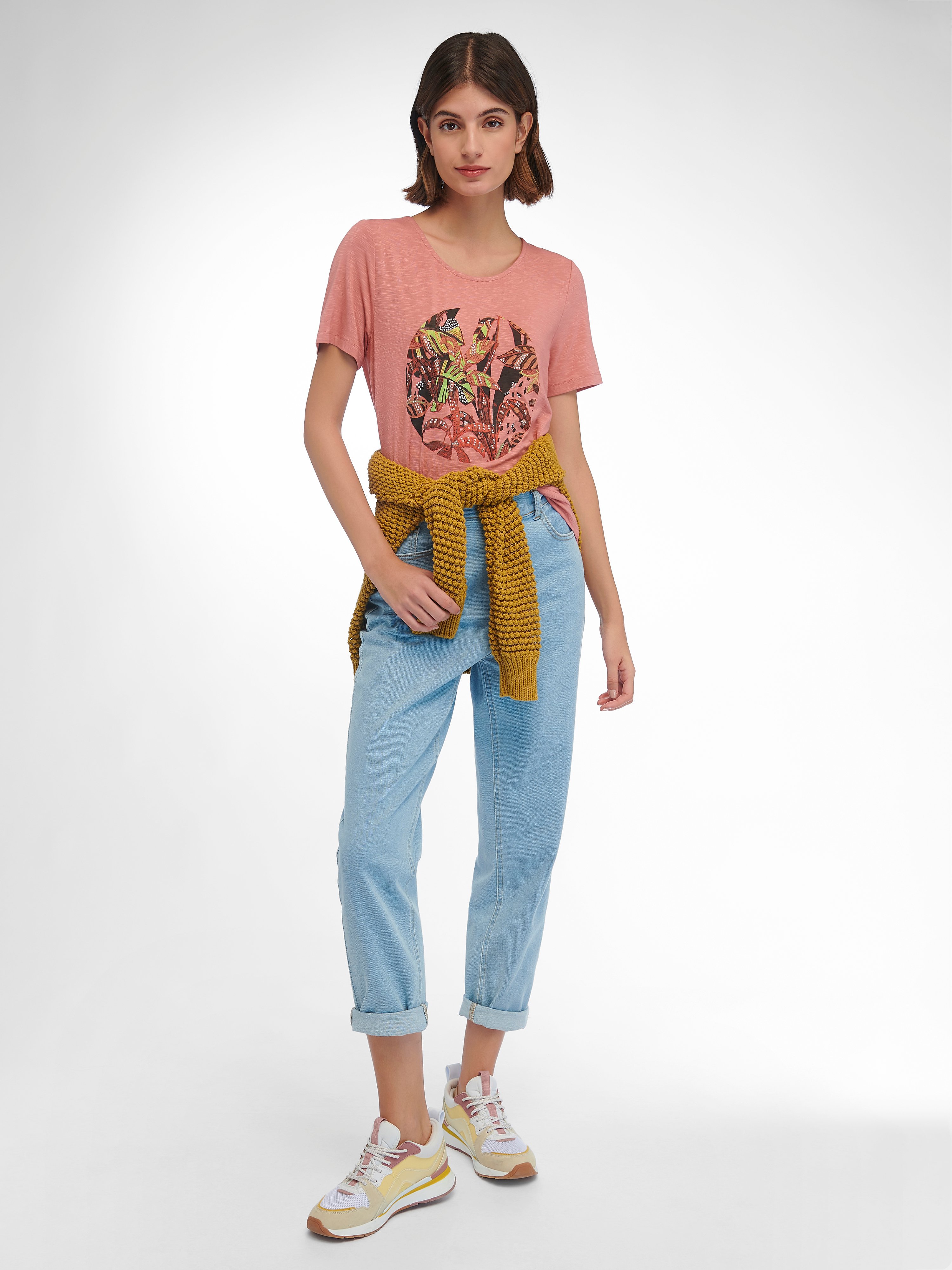 Rundhals-Shirt mit 1/2-Arm