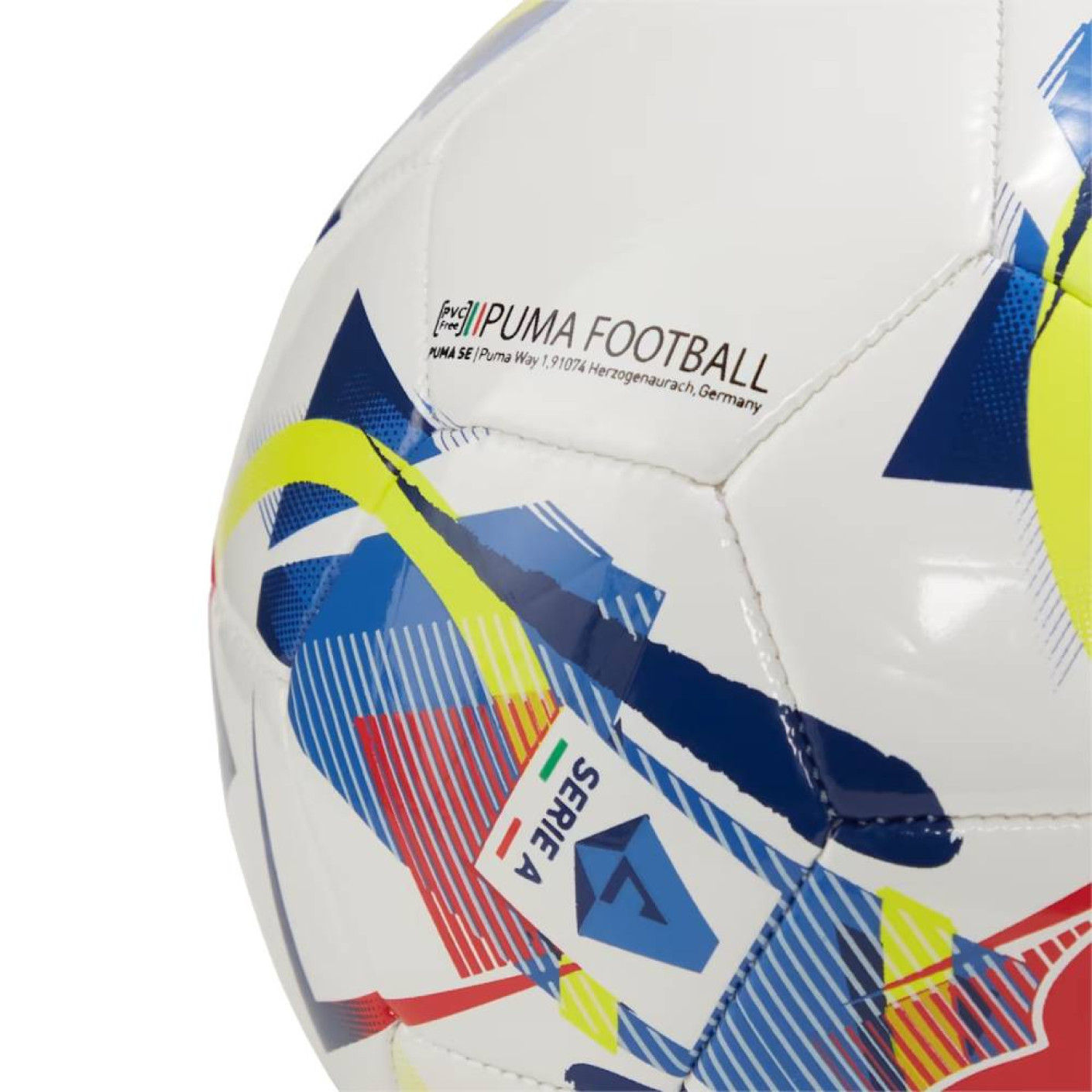 PUMA Orbita Serie A MS Mini Voetbal Maat 1 Wit Blauw Geel