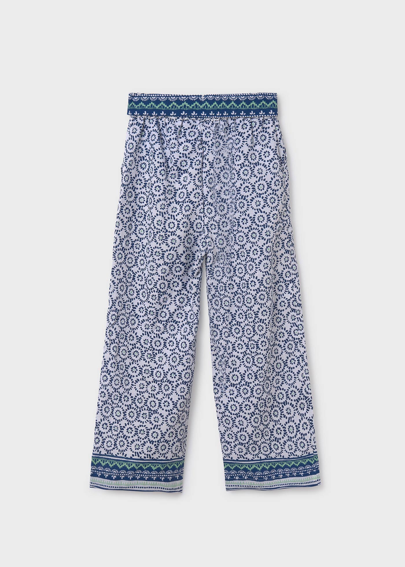 Calças fluidas estampadas para meninas