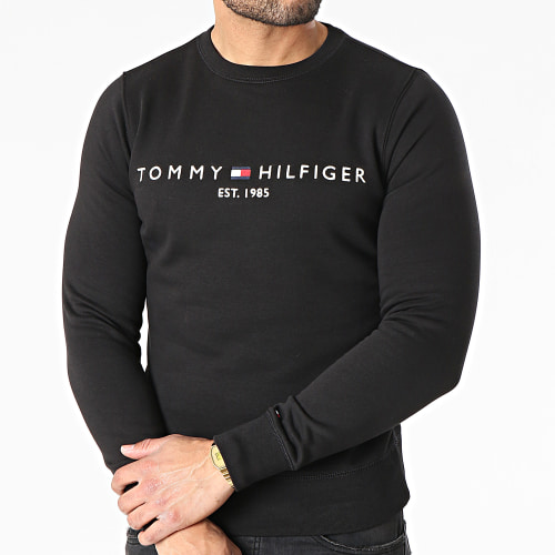 Sweat Crewneck Tommy Logo 1596 Noir