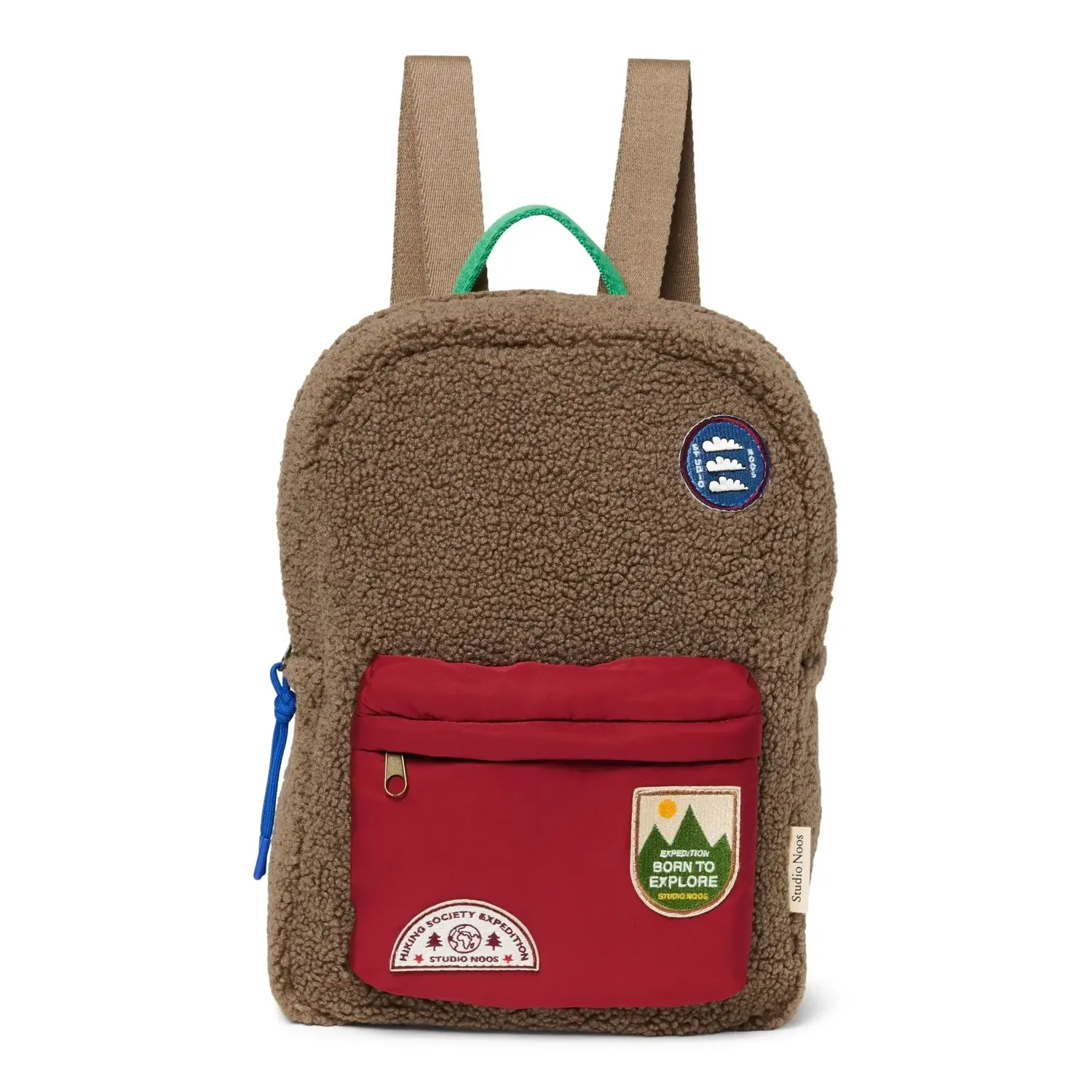 Studio Noos | Bruin/Burgundy Teddy Midi Backpack