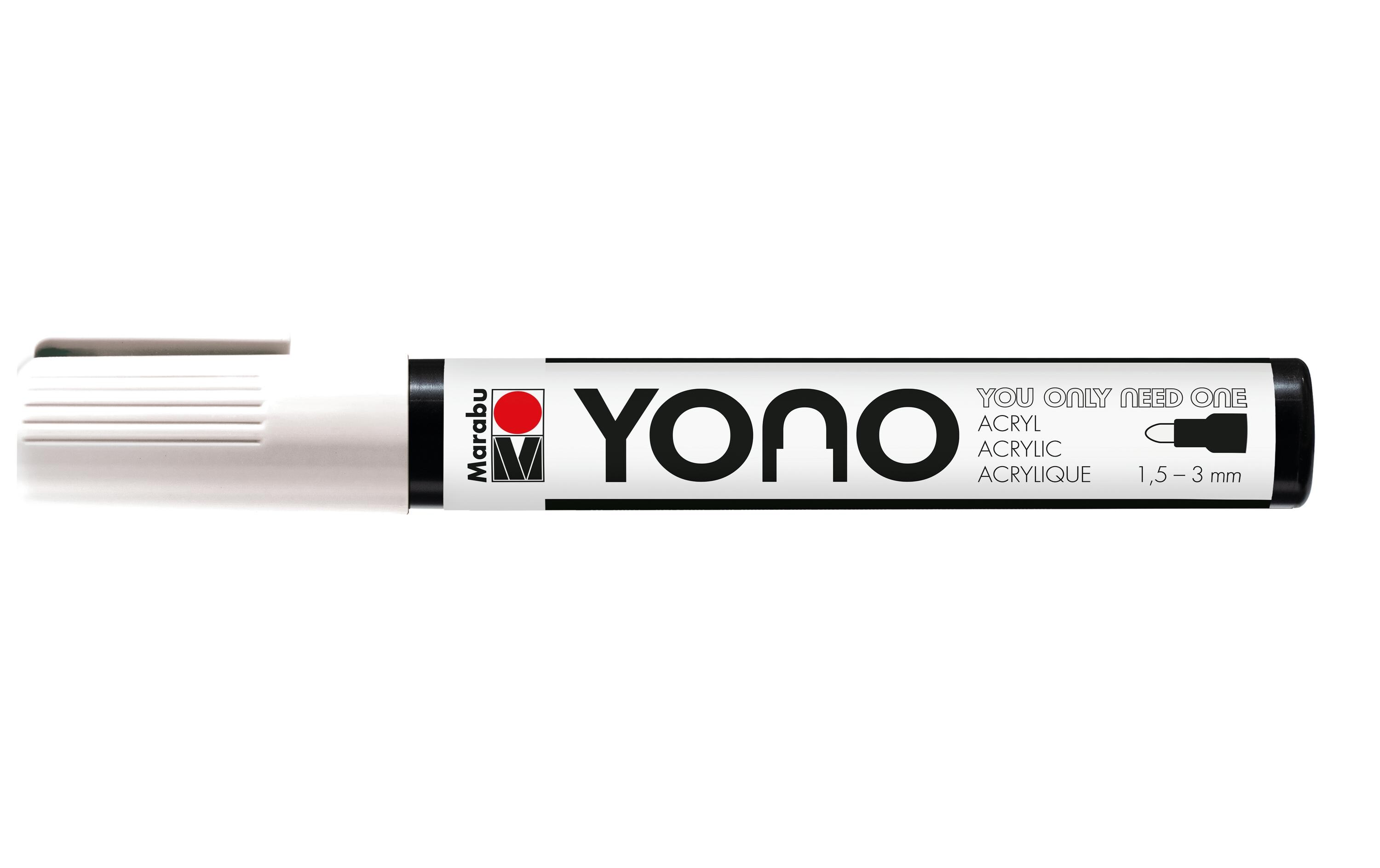 Acrylmarker YONO 1.5 - 3 mm WeissAcrylstift für alle Fälle