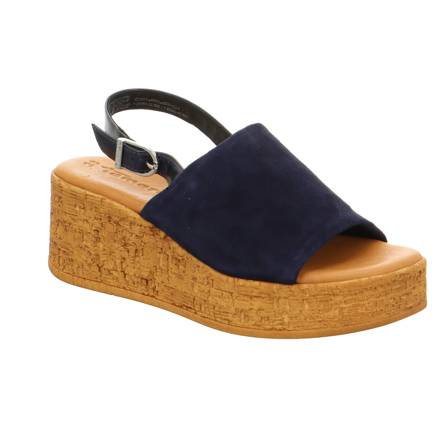 Keilsandale blau
