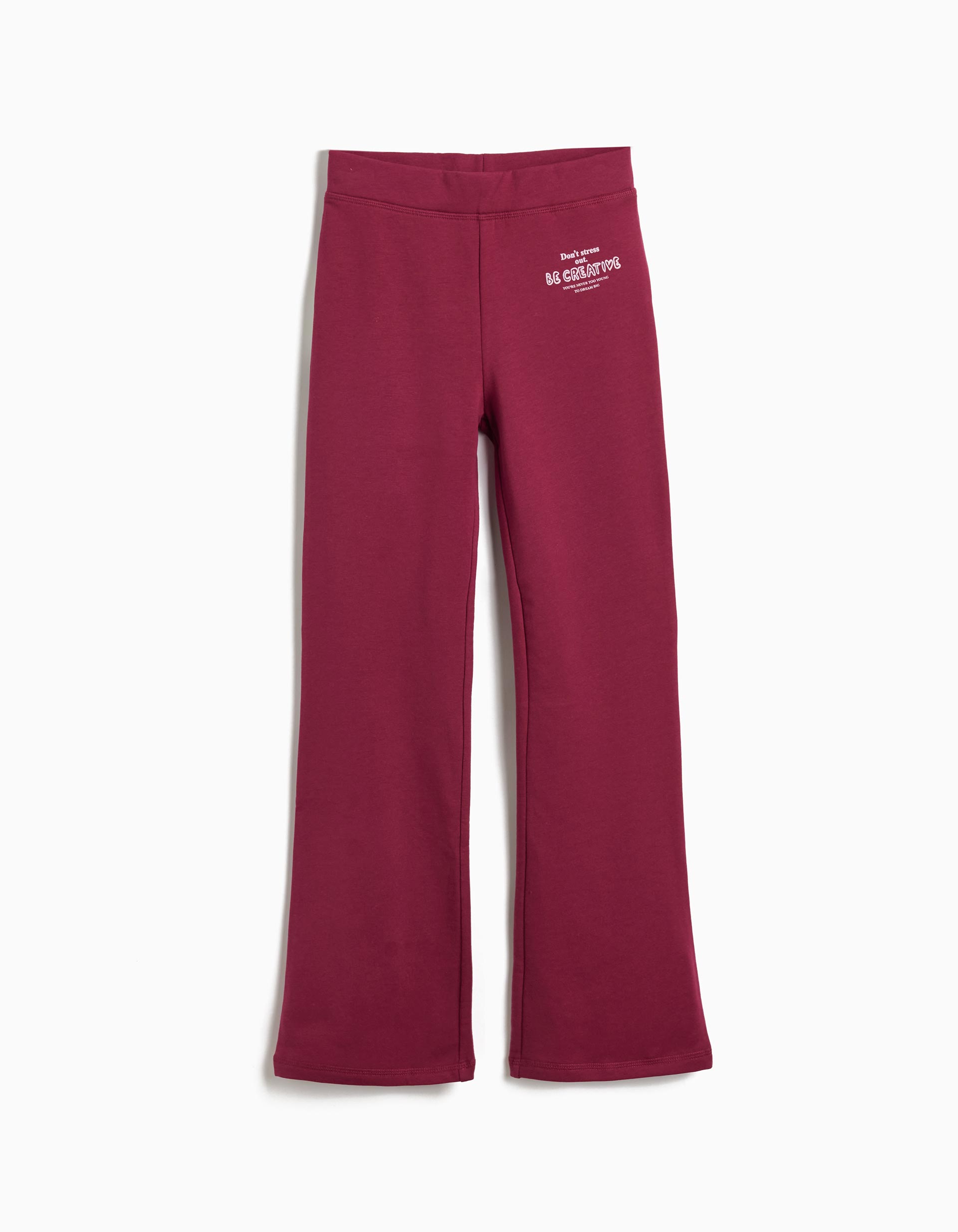 Leggings Flare, Menina, Vermelho Escuro