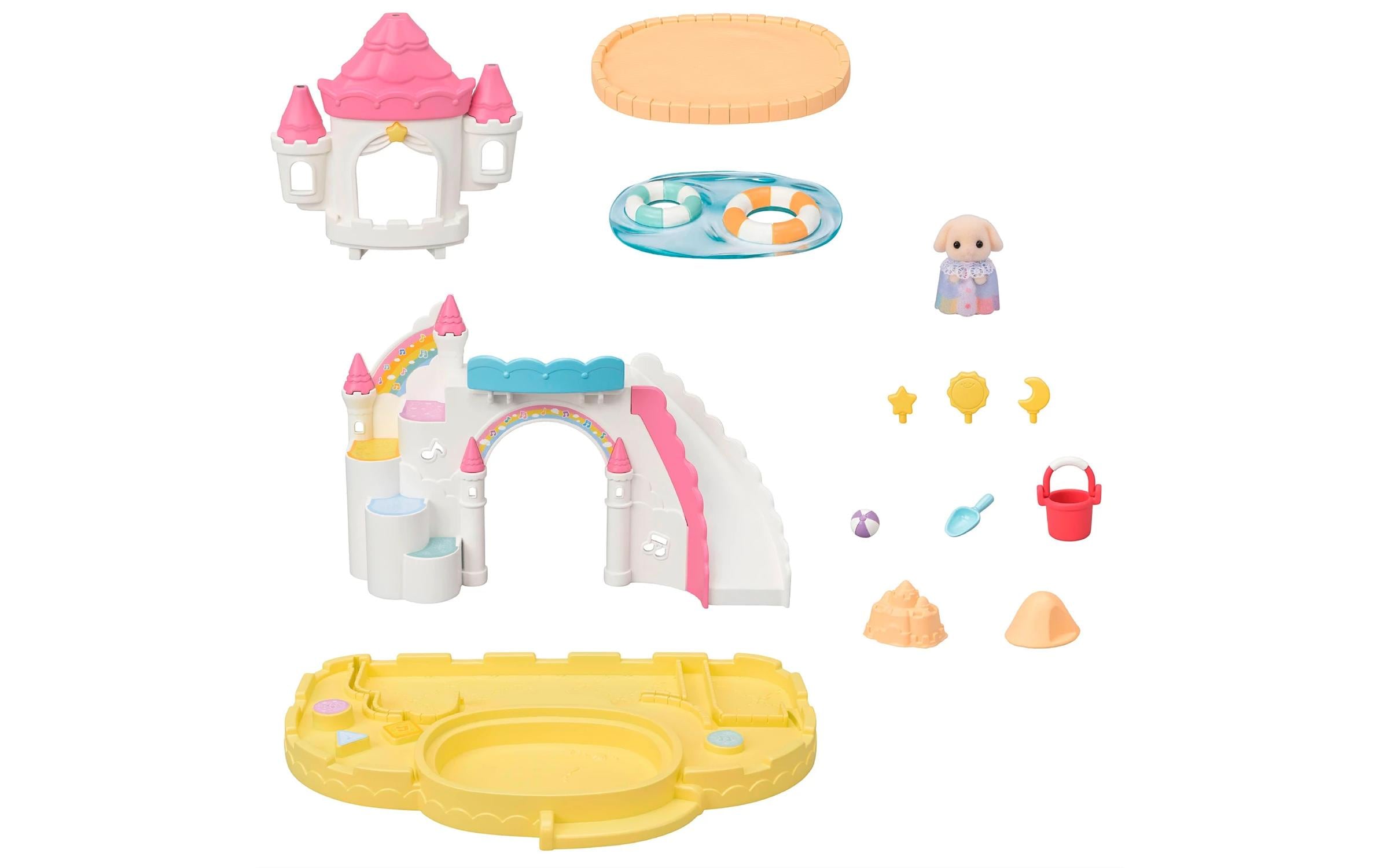 Sylvanian Families Sandkasten und Pool ErlebniskindergartenSpiel-Set mit Figur