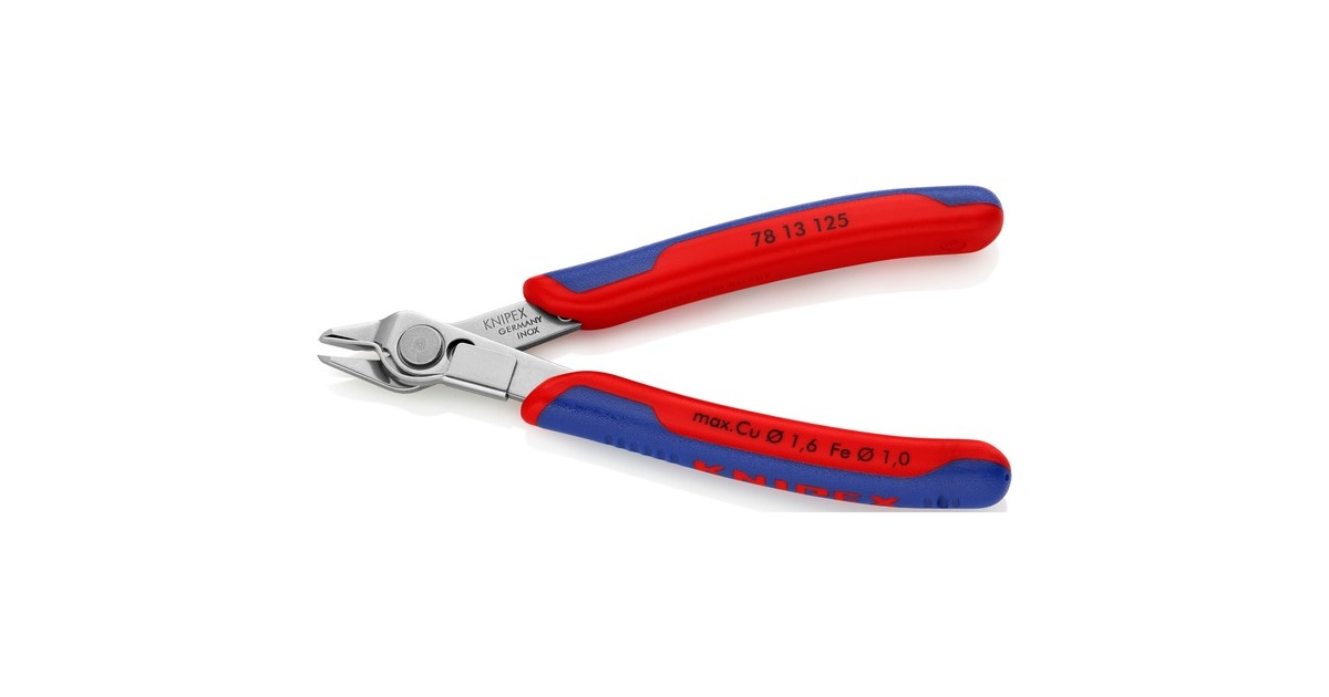 KNIPEXElectronic Super Knips 78 13 125 elektronica-tang  (Rood/blauw)