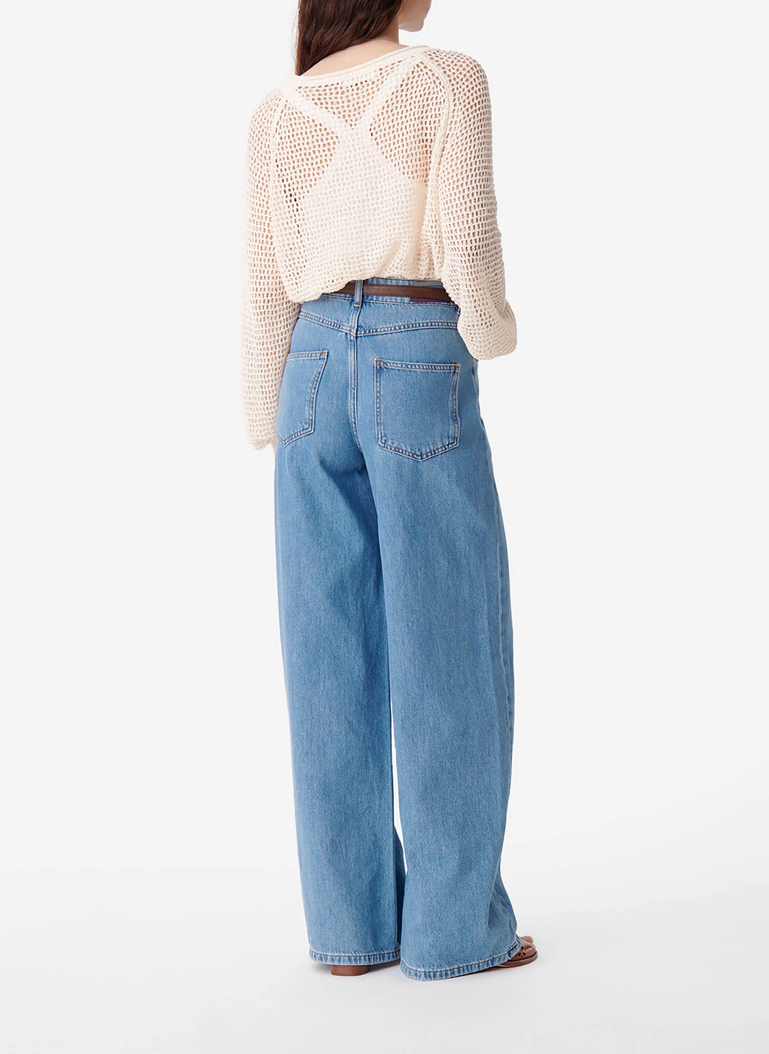 BILBAO - Jean flare en coton| Bleu