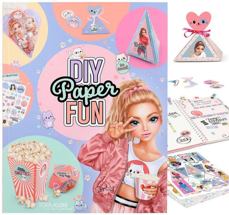 Depesche - TOPModel DIY Paper Fun - Creatief Boek - Kleur - Papierset