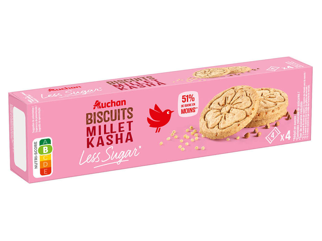 BOLACHAS LESS SUGAR AUCHAN MILHO PAI TRIGO MOURISCO 130G