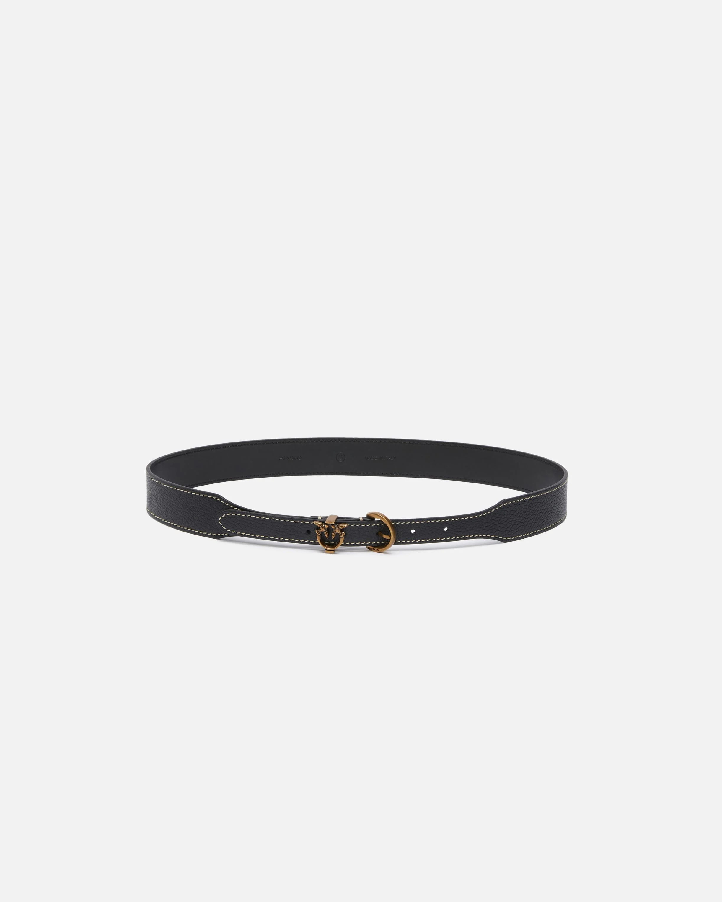 Ceinture foulonné de avec mini boucle | Noir