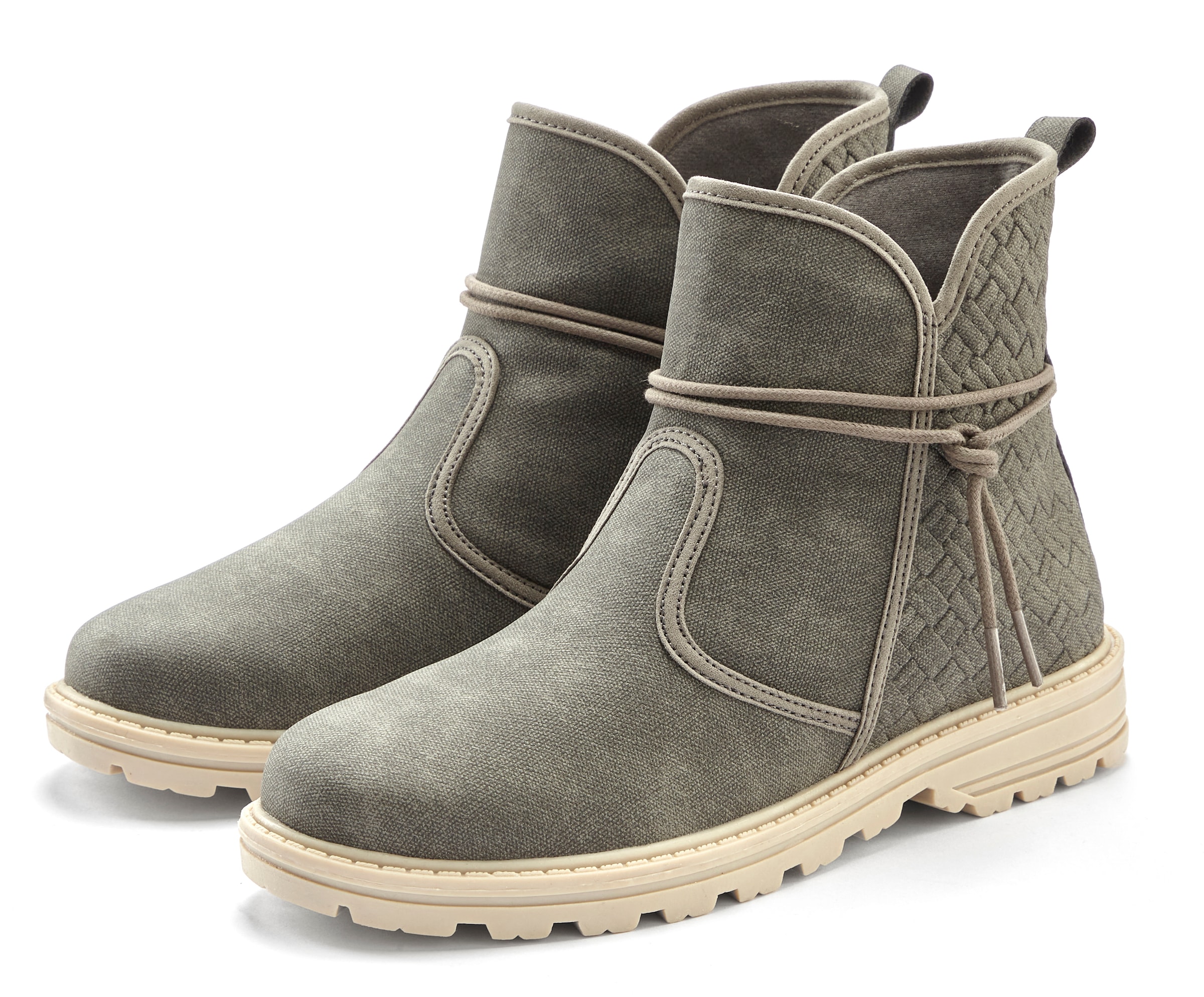Vivance Stiefelette »Boots, Stiefel«  mit raffinierten Bindebändern VEGAN