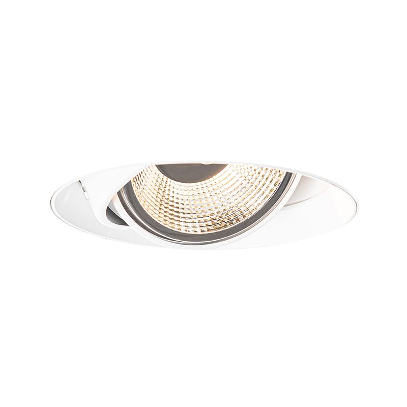 Set van 6 Moderne inbouwspot wit GU10 AR111 rond trimless - Oneon