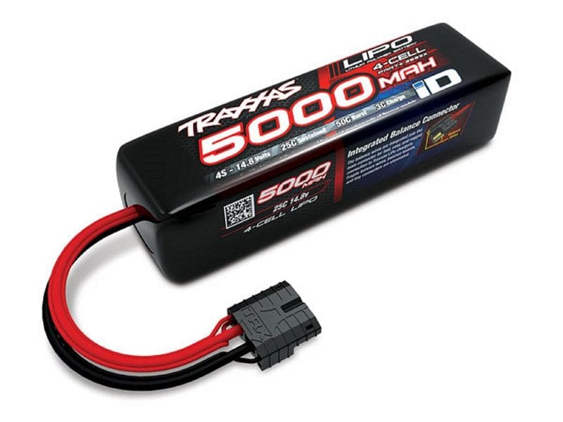 Traxxas RC-Akku LiPo 5000 mAh 14.8 Volt 4S Hardcase LiPo Akku für Fahrzeuge mit TRX-ID Stecker