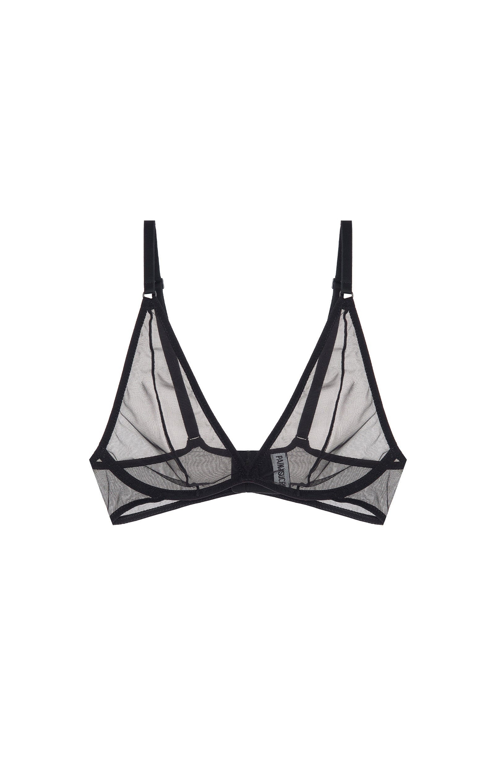 sura Soutien-gorge sans armatures en résille Noir