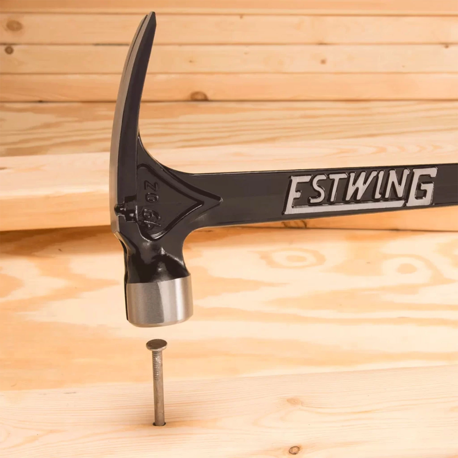 Estwing EB-15SR rechte klauwhamer Ultra - vinyl zwarte handgreep - 420 gram kopgewicht