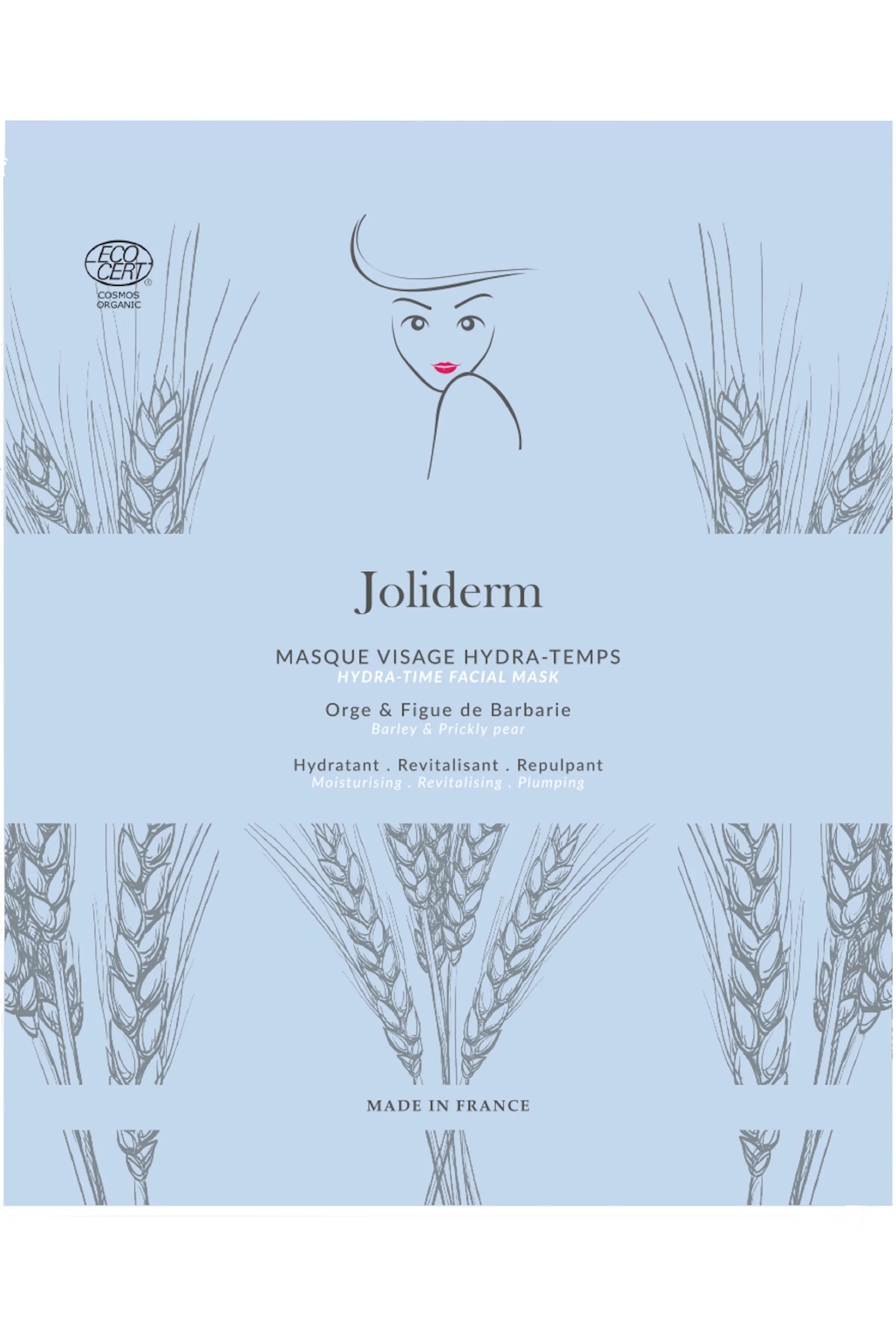 Joliderm Masque visage en coton hydra-temps