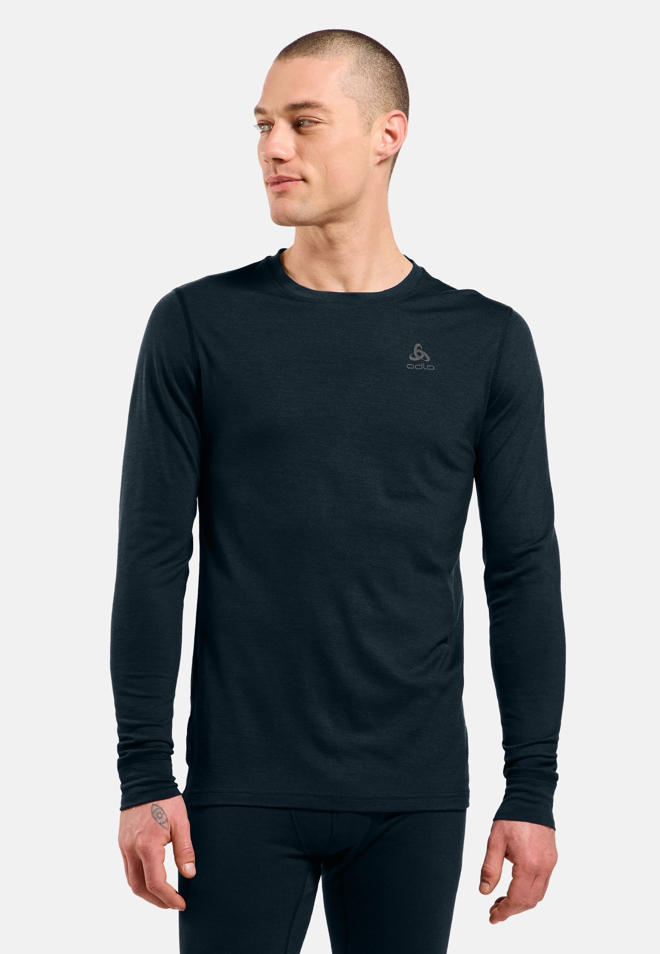 Natural Merino 200 Base Layer Langarmshirt in dark sapphire