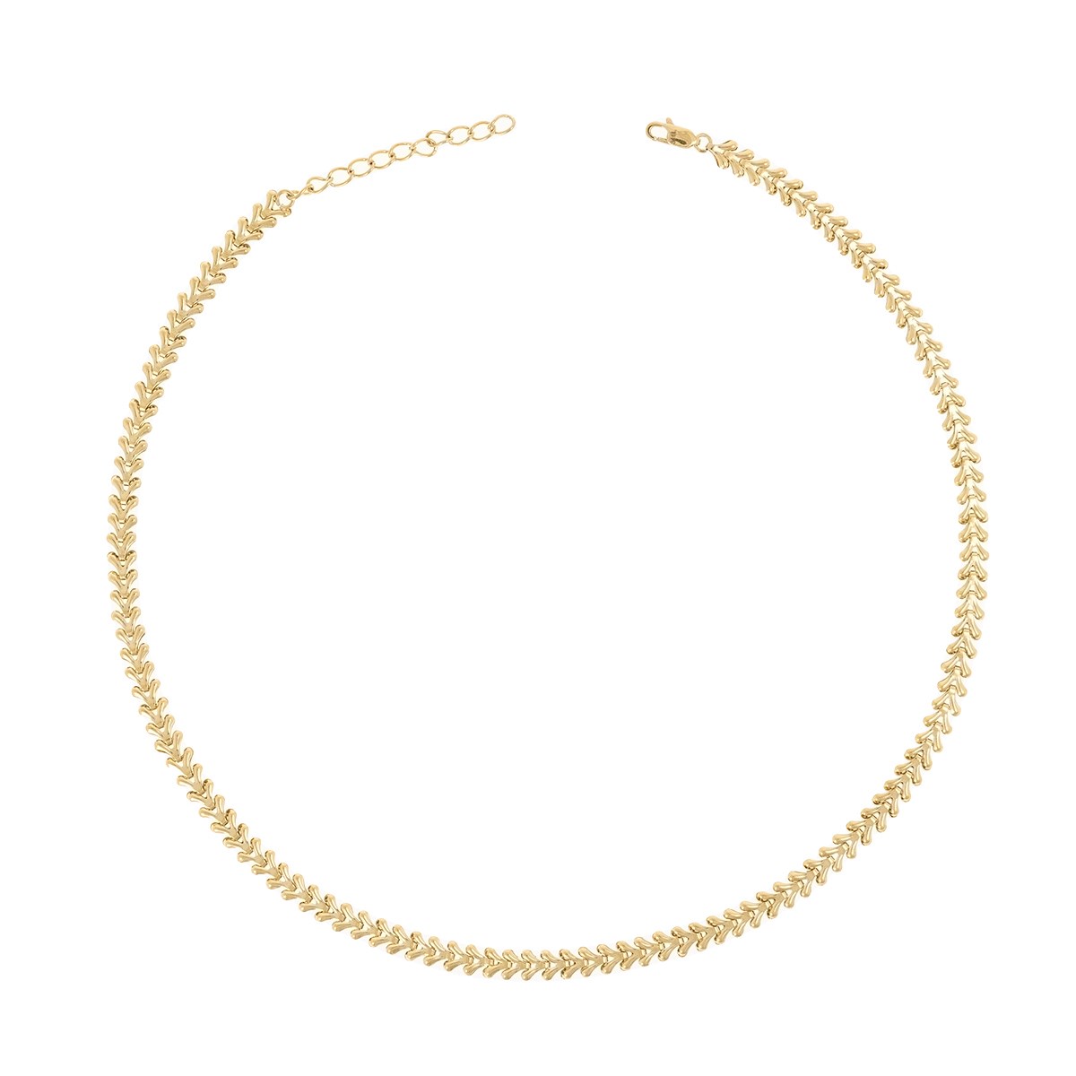 Collier acier jaune 45+5cm