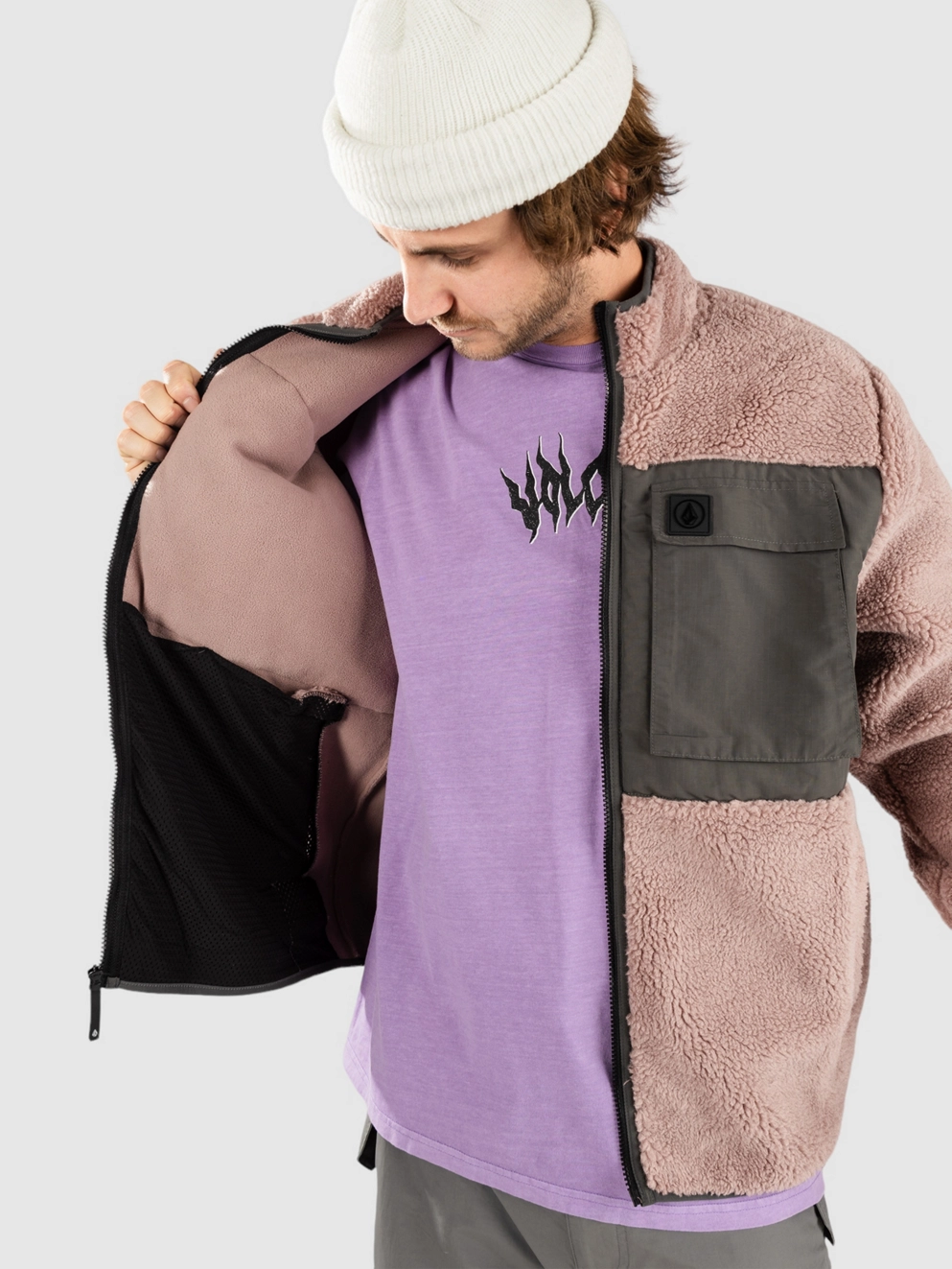 Volcom Storm Stone Zip Hoodie bordeaux brown