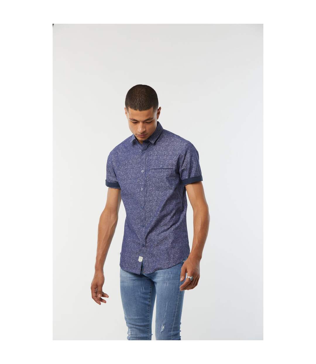 Chemise manches courtes coton slim DEPILO