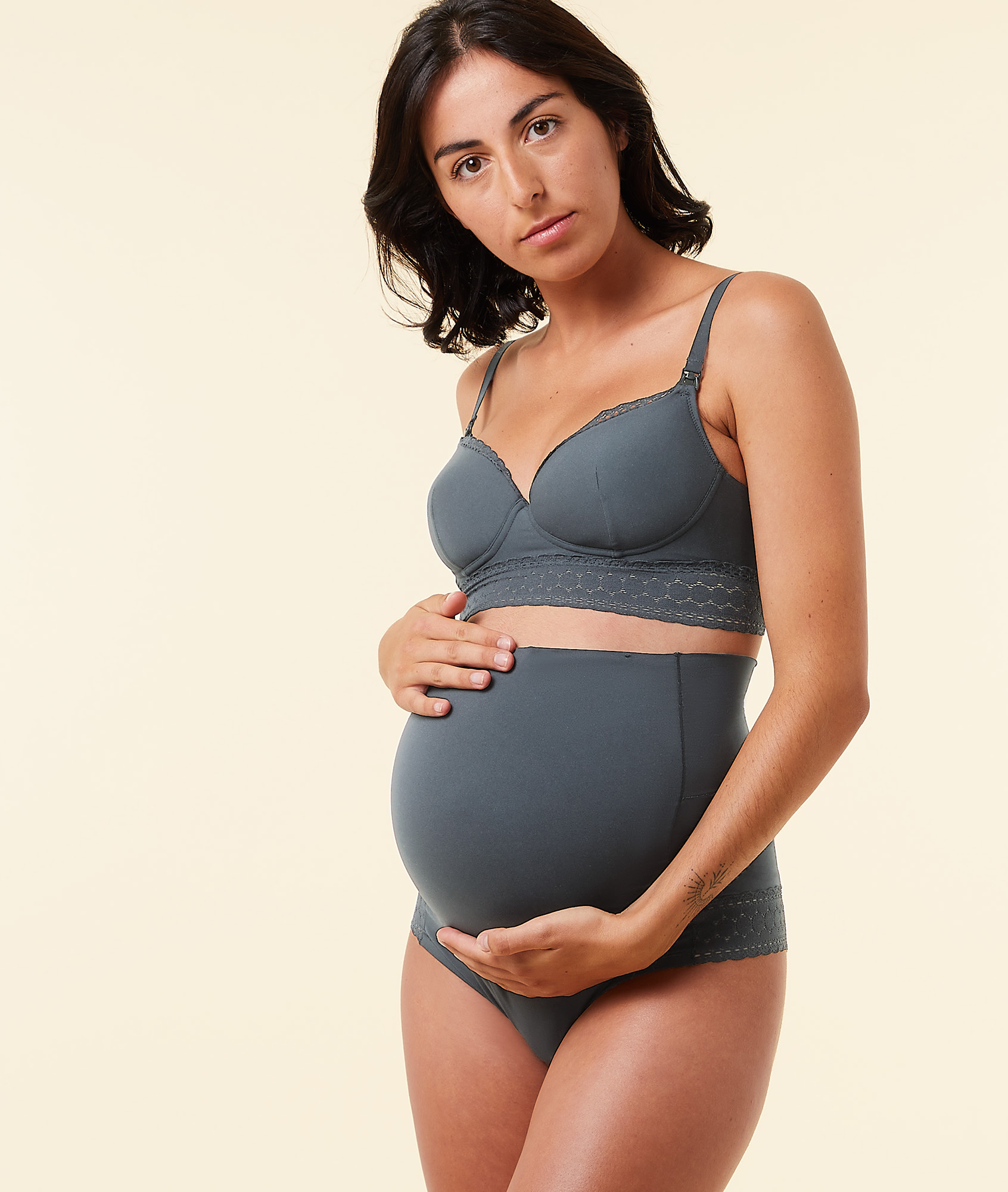 Soutien-gorge coques fines sans armatures, clips d'allaitement