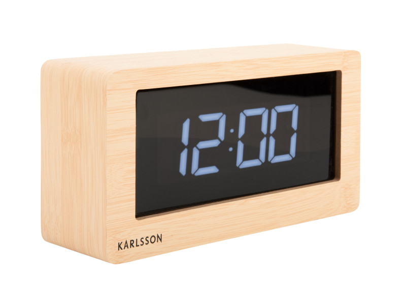 Table Clock Boxed LED KA5899DW Dark wood