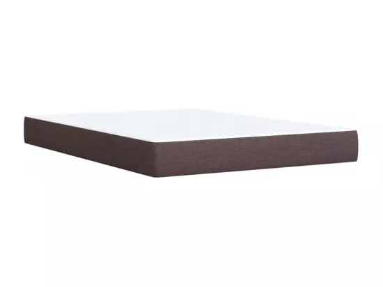 Sommier à lattes de lit avec matelas Marron foncé 160x200 cm
