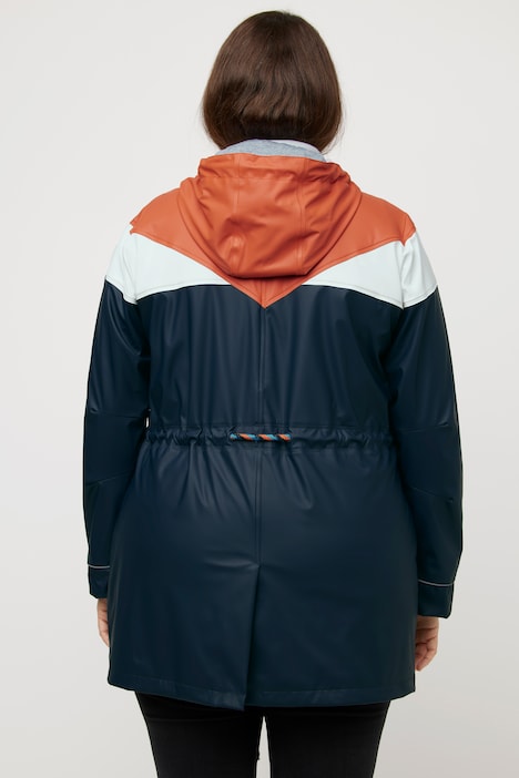 HYPRAR Friesenjacke, Colorblocking, Kapuze, Tunnelzug