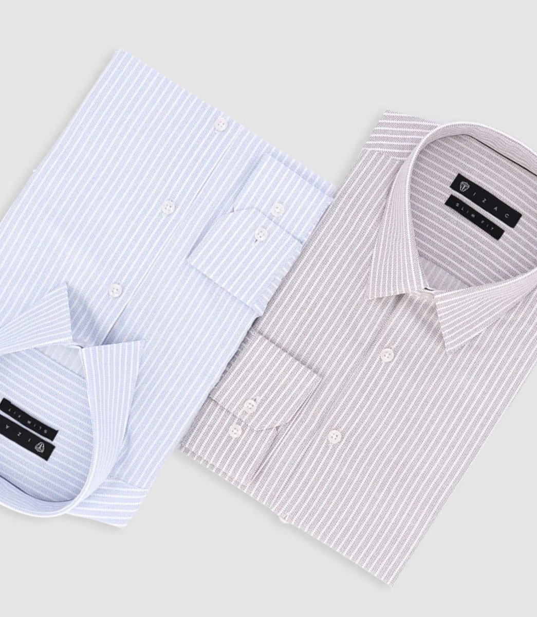 Chemise slim à rayures bordeaux PALY