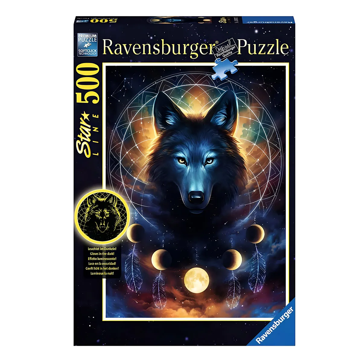 Ravensburger Puzzle Loup Lumineux - 500 pièces