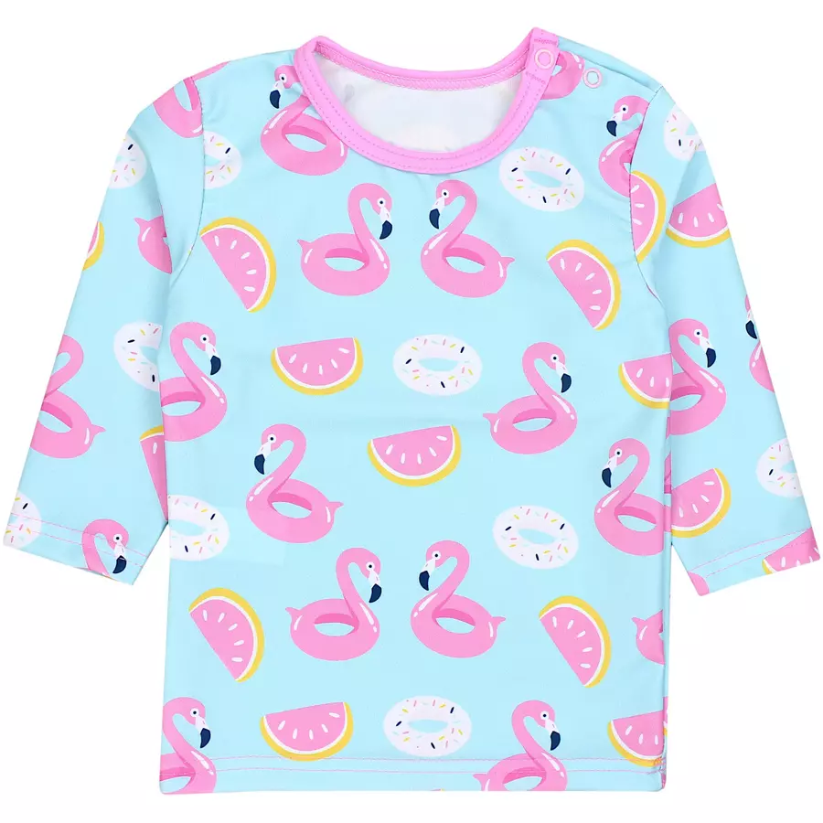Aquarti Baby Mädchen Zweiteiler Badeanzug Bade-Set Bade T-Shirt Badehose hellgrün