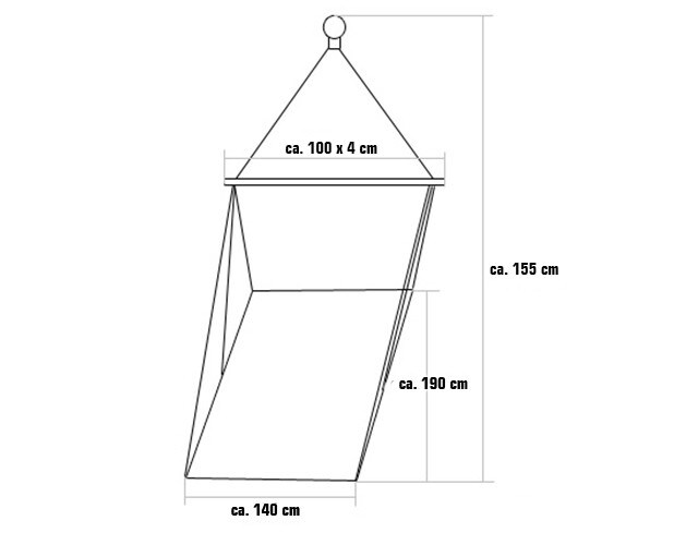 XXL Familien Hängesessel bis 150 kg - 190x140 cm Hängematte